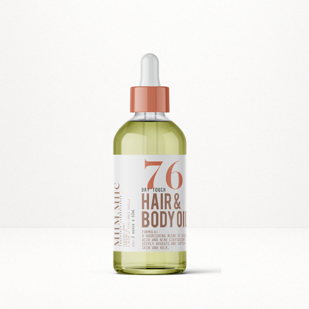 No 76 SPICY AMBER VANILLA Hair & Body Oil – MIIM.MIIC