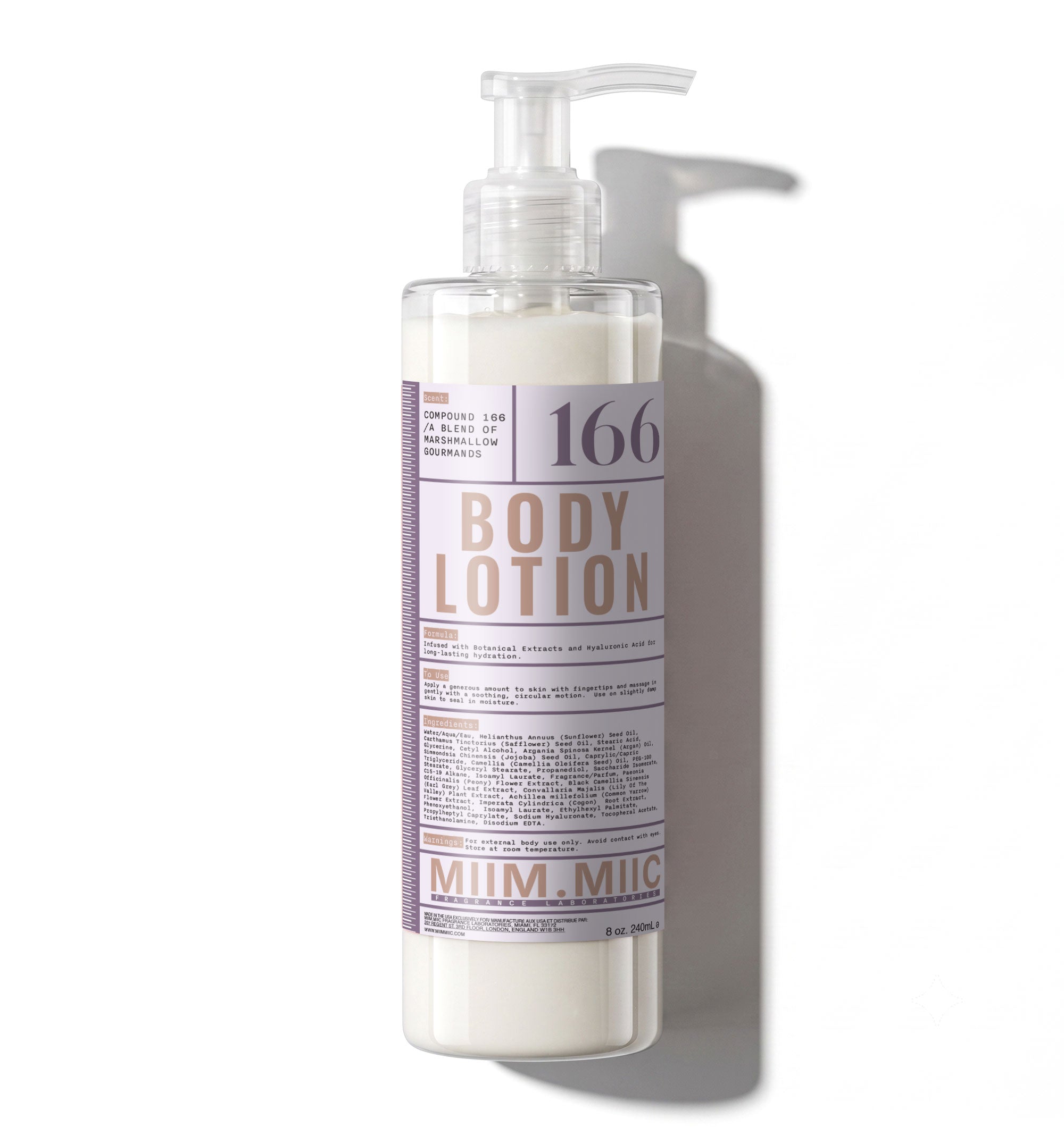 No 166 MARSHMALLOW GOURMAND Moisture Lock Body Lotion – MIIM.MIIC