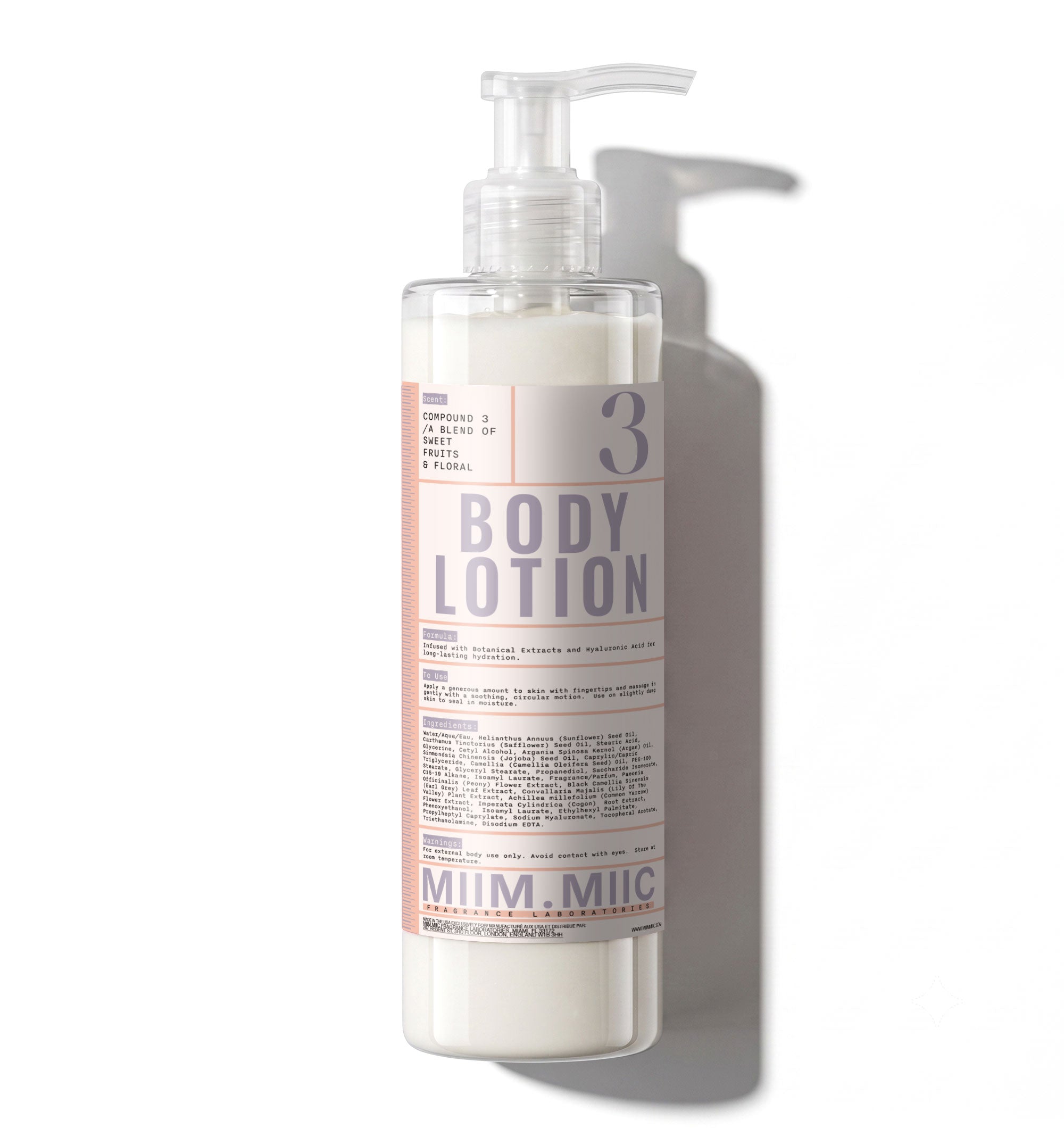 No 3 SWEET FRUITS & FLORAL Moisture Lock Body Lotion – MIIM.MIIC