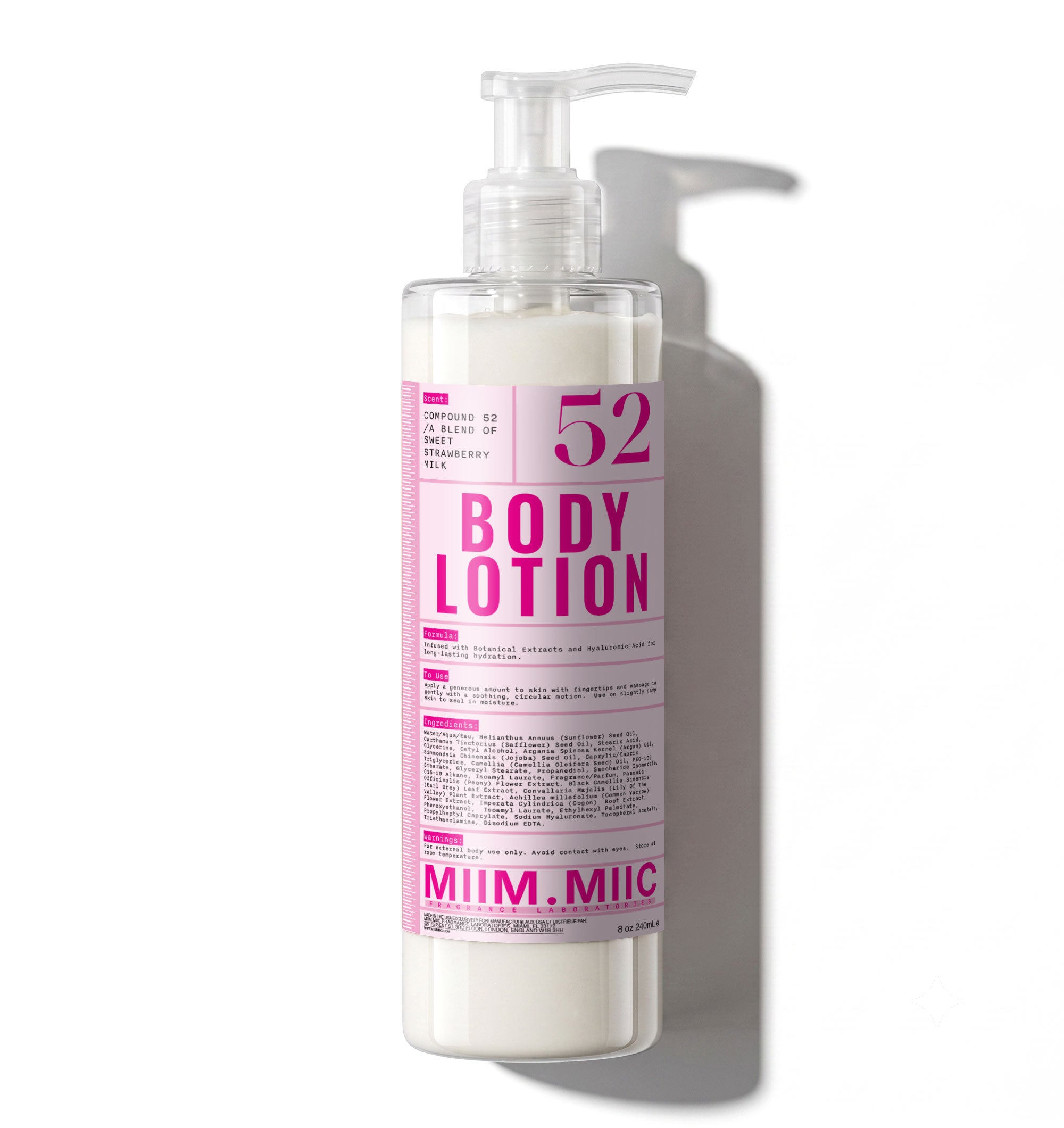 No 52 SWEET STRAWBERRY MILK Moisture Lock Body Lotion – MIIM.MIIC