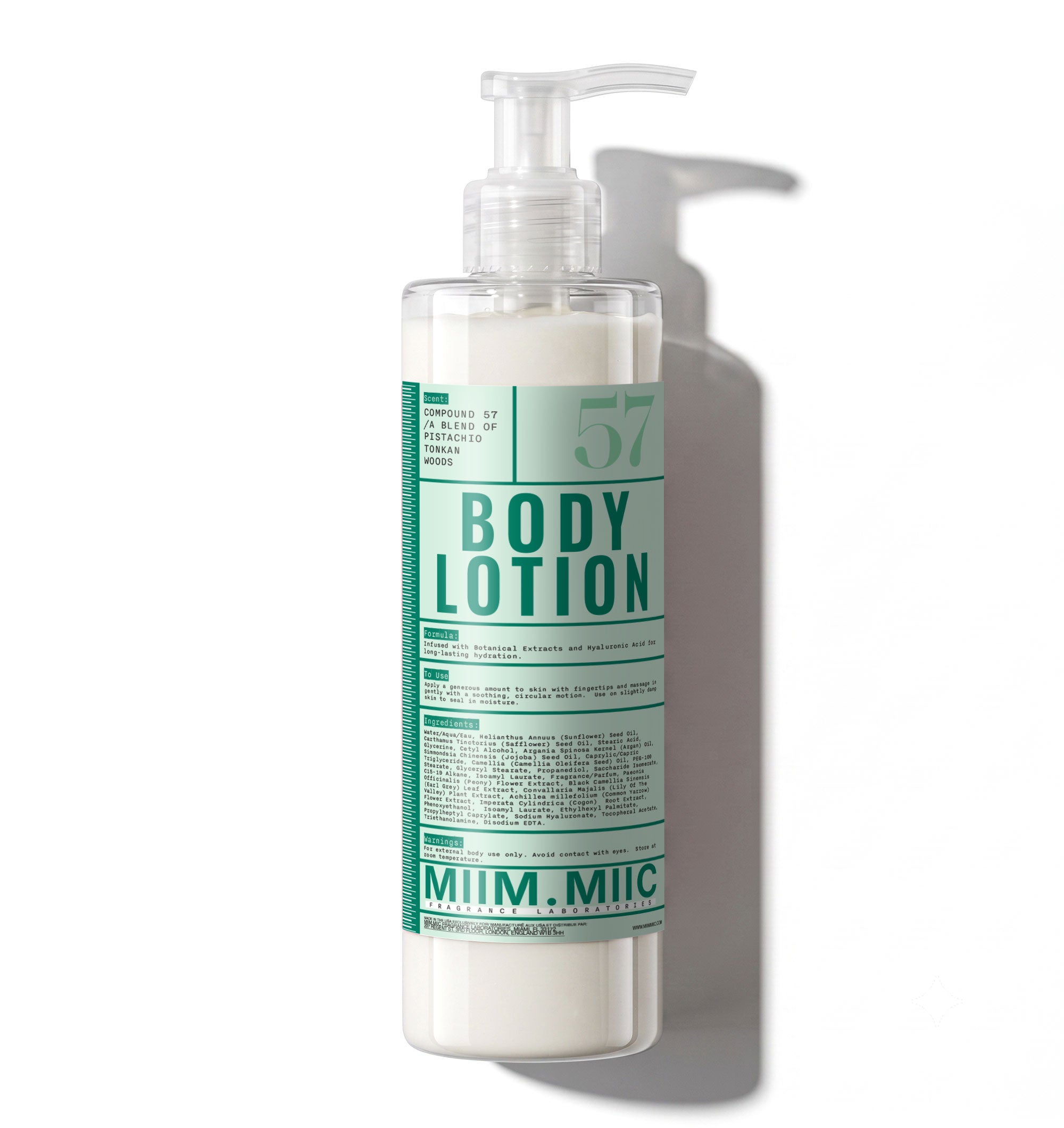 No 57 PISTACHIO TONKA WOODS Moisture Lock Body Lotion – MIIM.MIIC