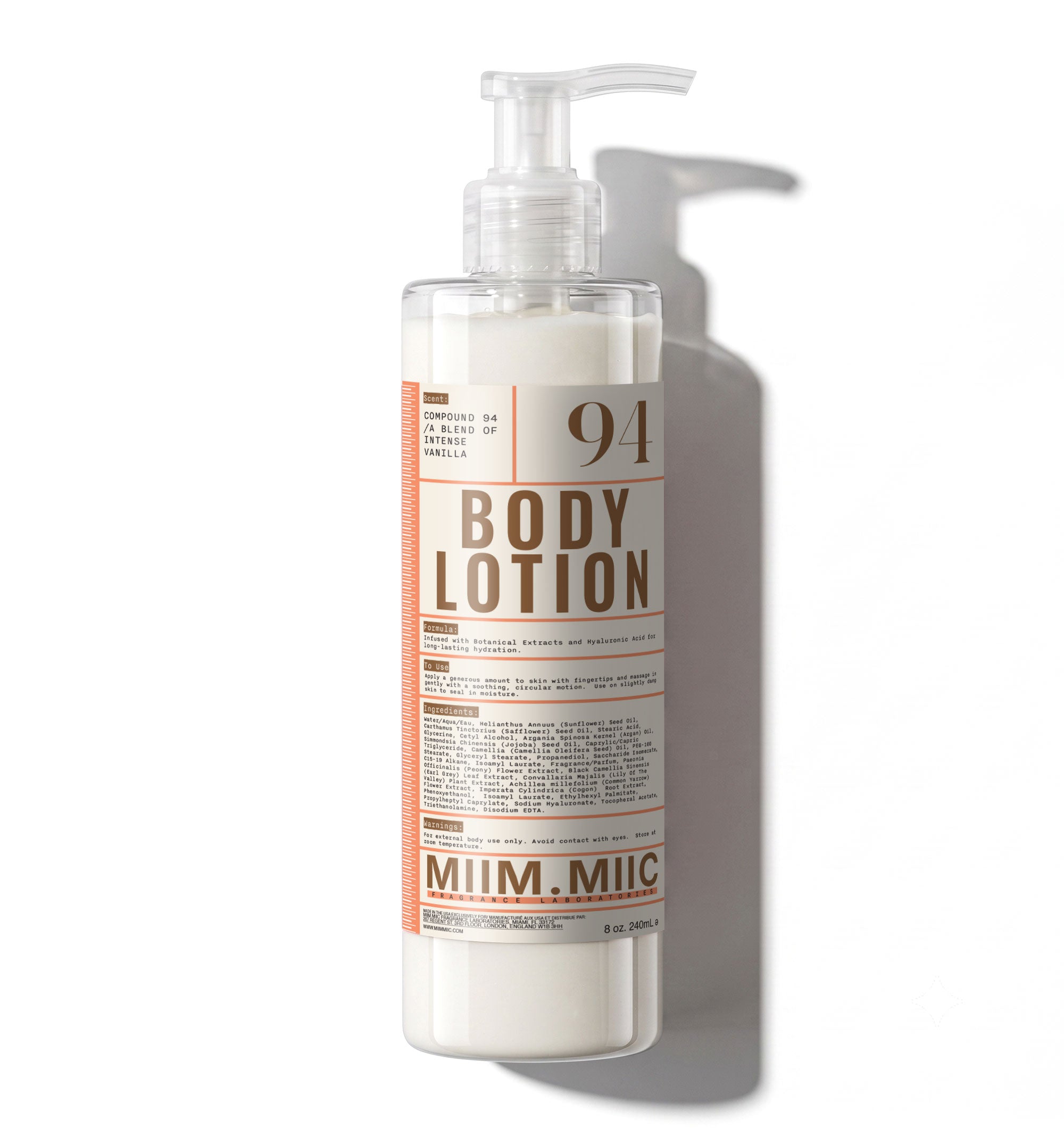 No 94 INTENSE VANILLA Moisture Lock Body Lotion – MIIM.MIIC