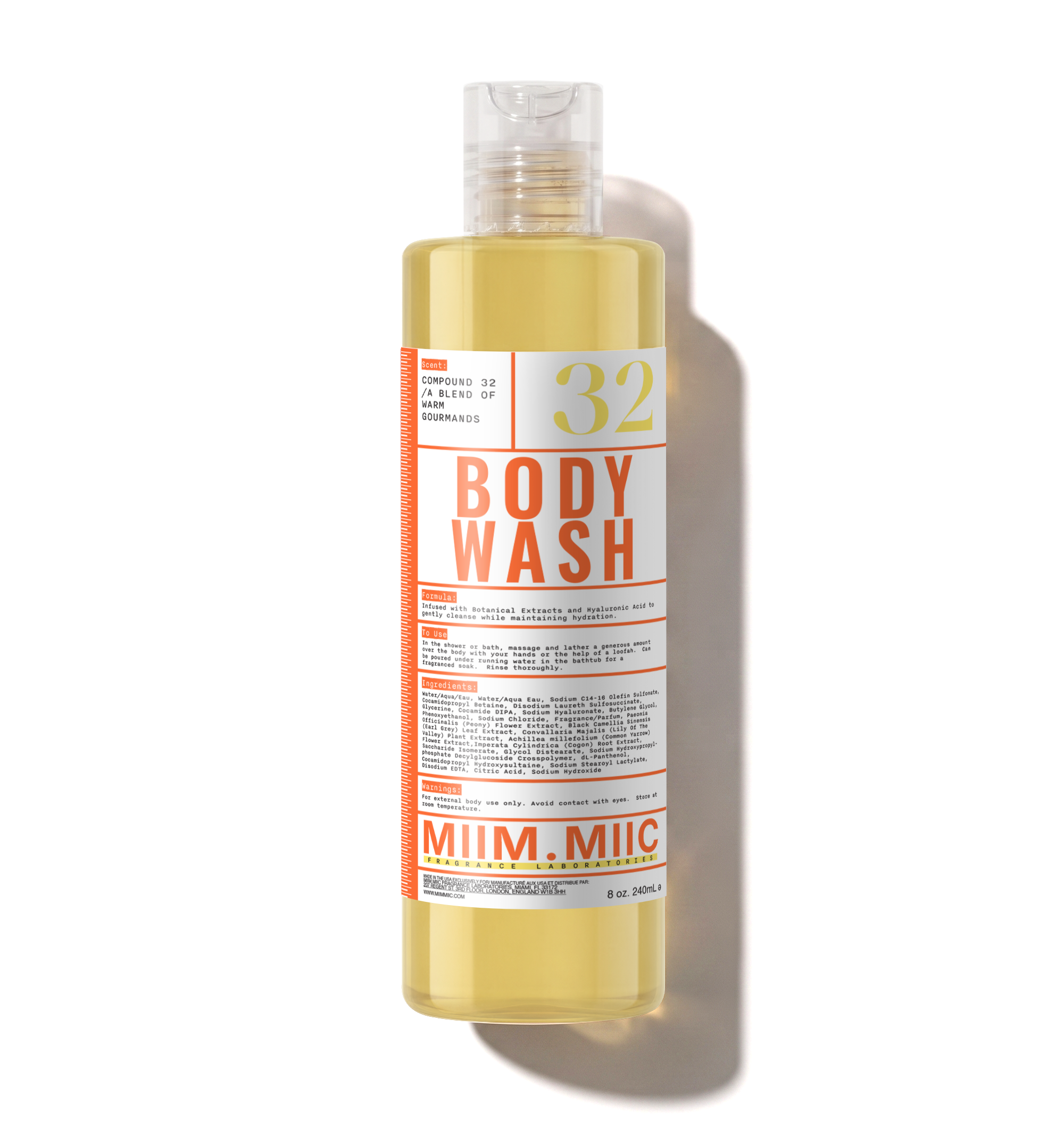 No 32 WARM GOURMAND Deep Hydrating Body Wash – MIIM.MIIC