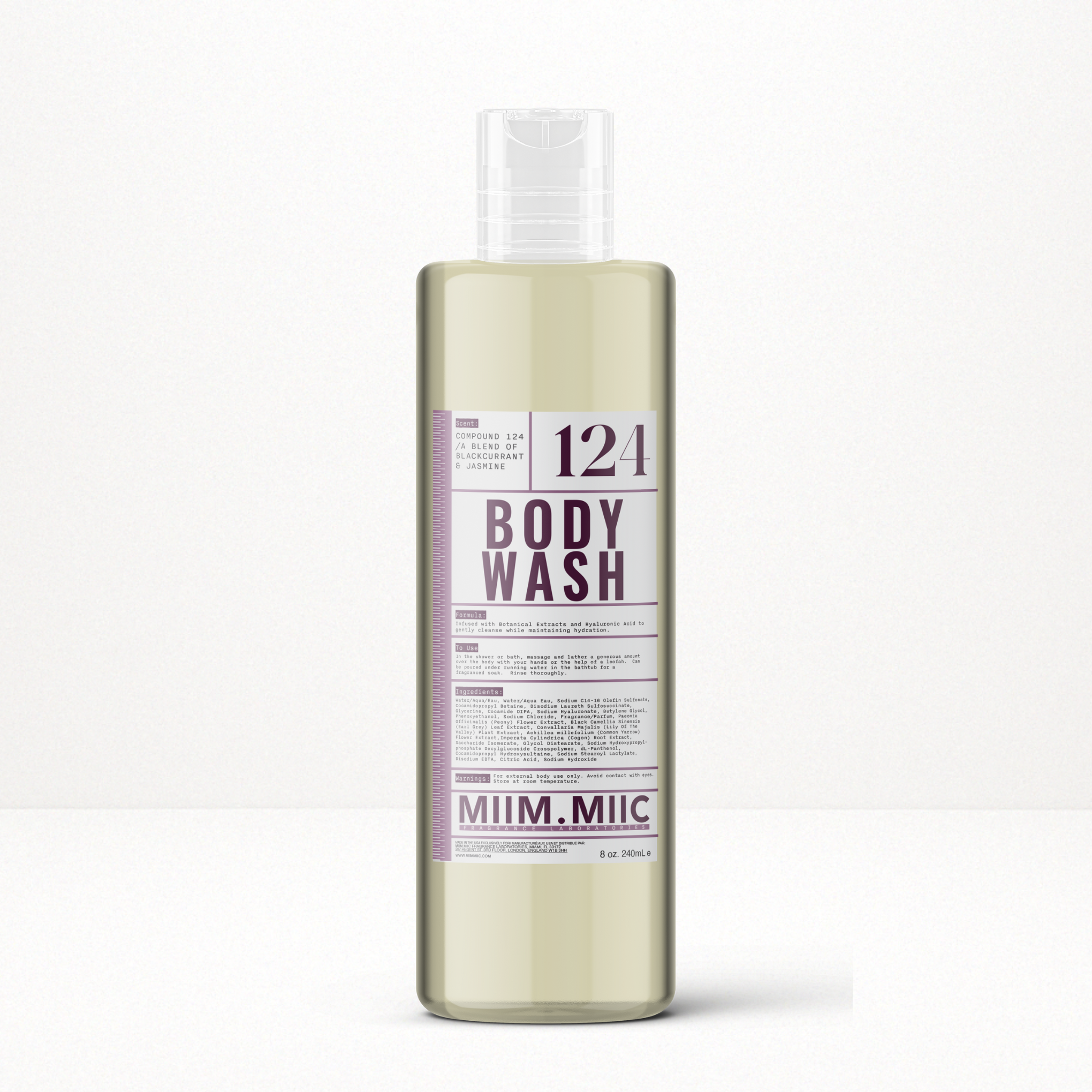 No 124 BLACKCURRANT & JASMINE Deep Hydrating Body Wash – MIIM.MIIC