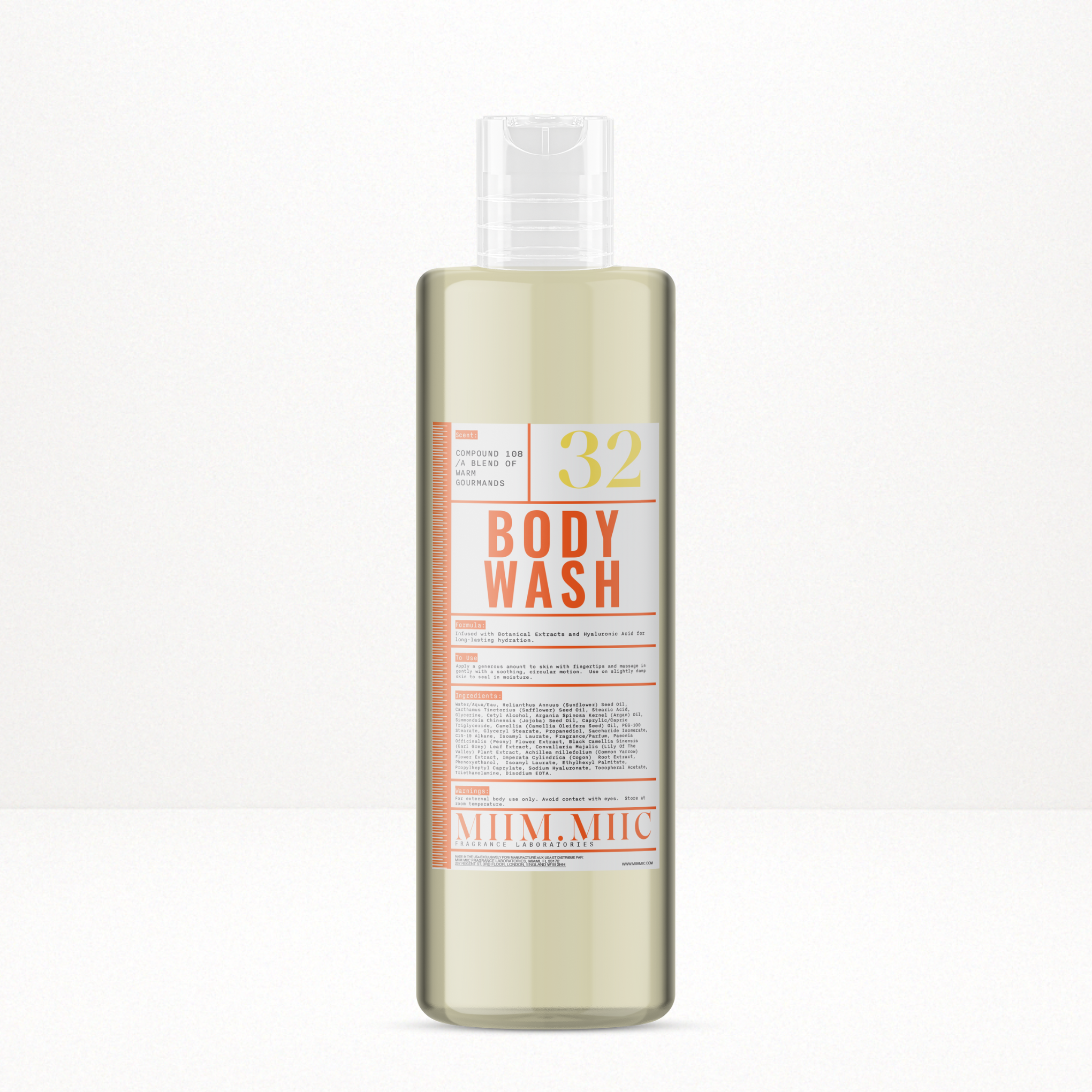No 32 WARM GOURMAND Deep Hydrating Body Wash – MIIM.MIIC