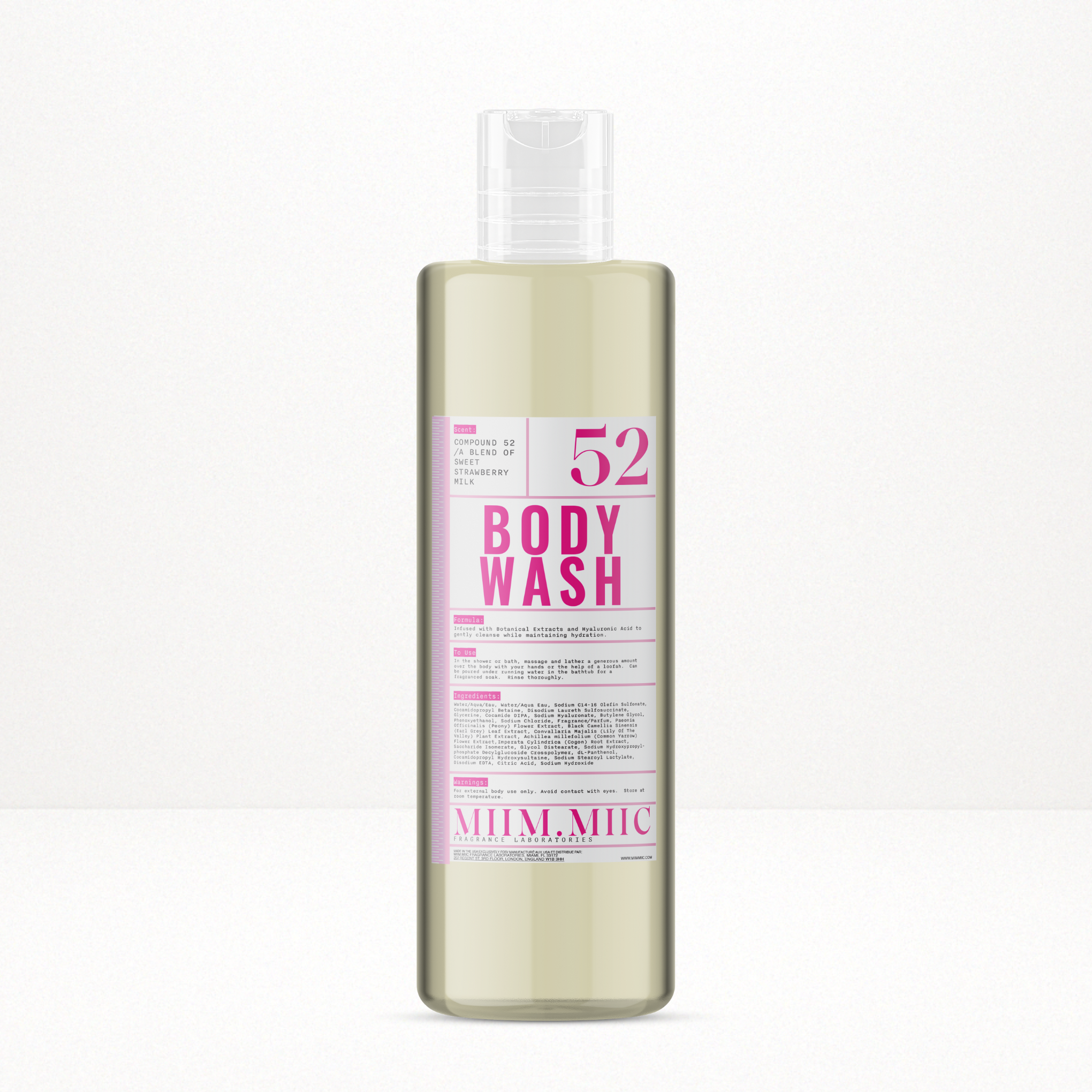 ☆　MILKY WAY様│ミネラルクリーム＆ローション エマルジョン No 52 SWEET STRAWBERRY MILK Deep Hydrating Body Wash – MIIM.MIIC