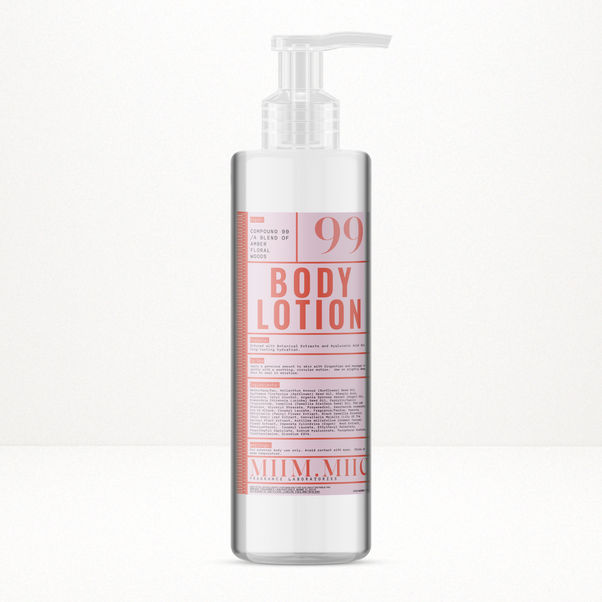 No 99 AMBER FLORAL WOOD Moisture Lock Body Lotion – MIIM.MIIC No 99 AMBER FLORAL WOOD Moisture Lock Body Lotion – MIIM.MIIC
