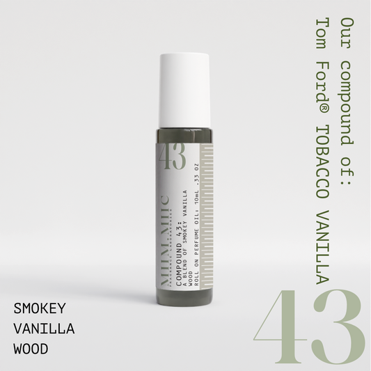 No 43 SMOKEY VANILLA WOOD Roll-On Perfume - MIIM.MIIC