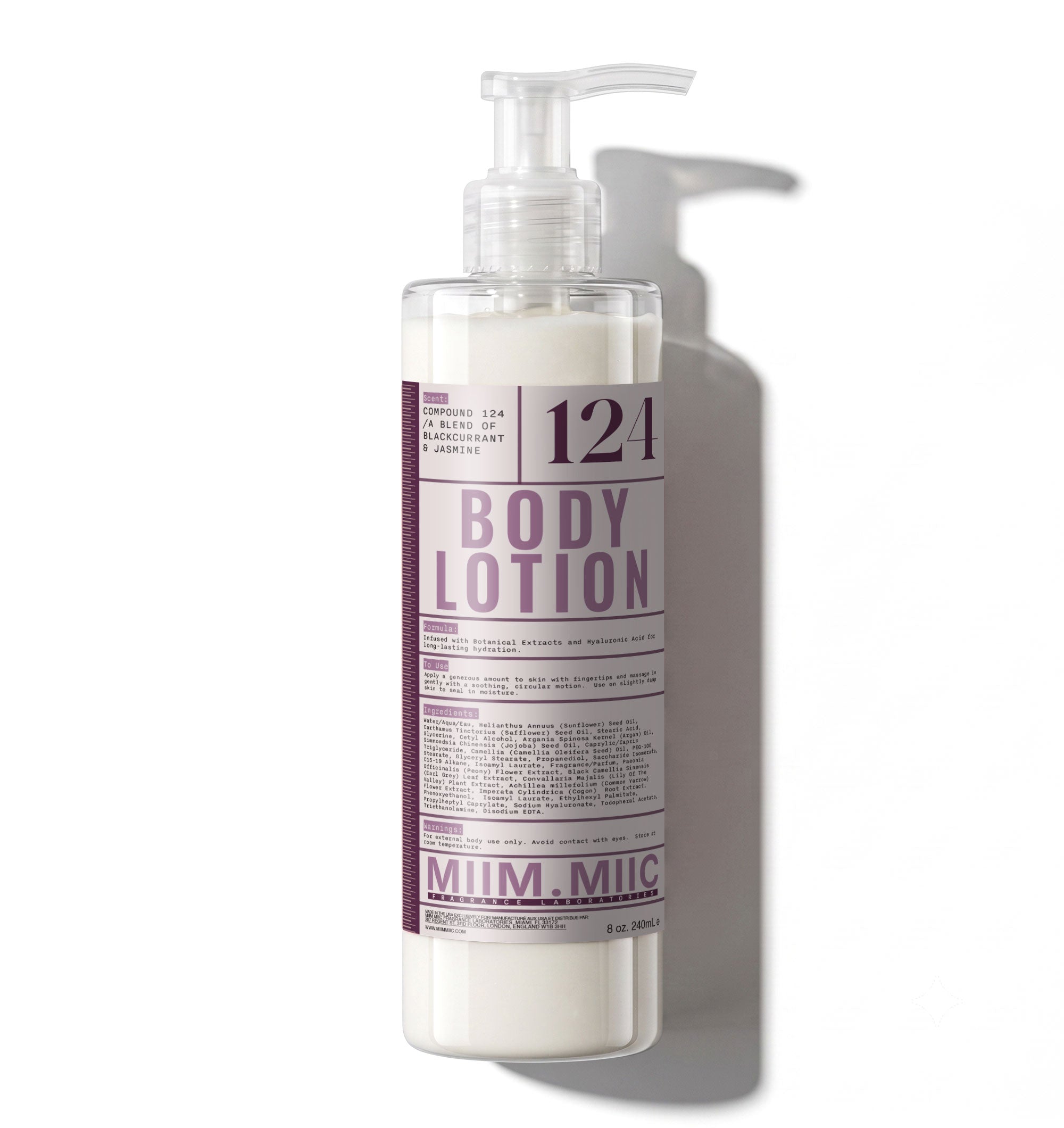 No 124 BLACKCURRANT & JASMINE Moisture Lock Body Lotion – MIIM.MIIC