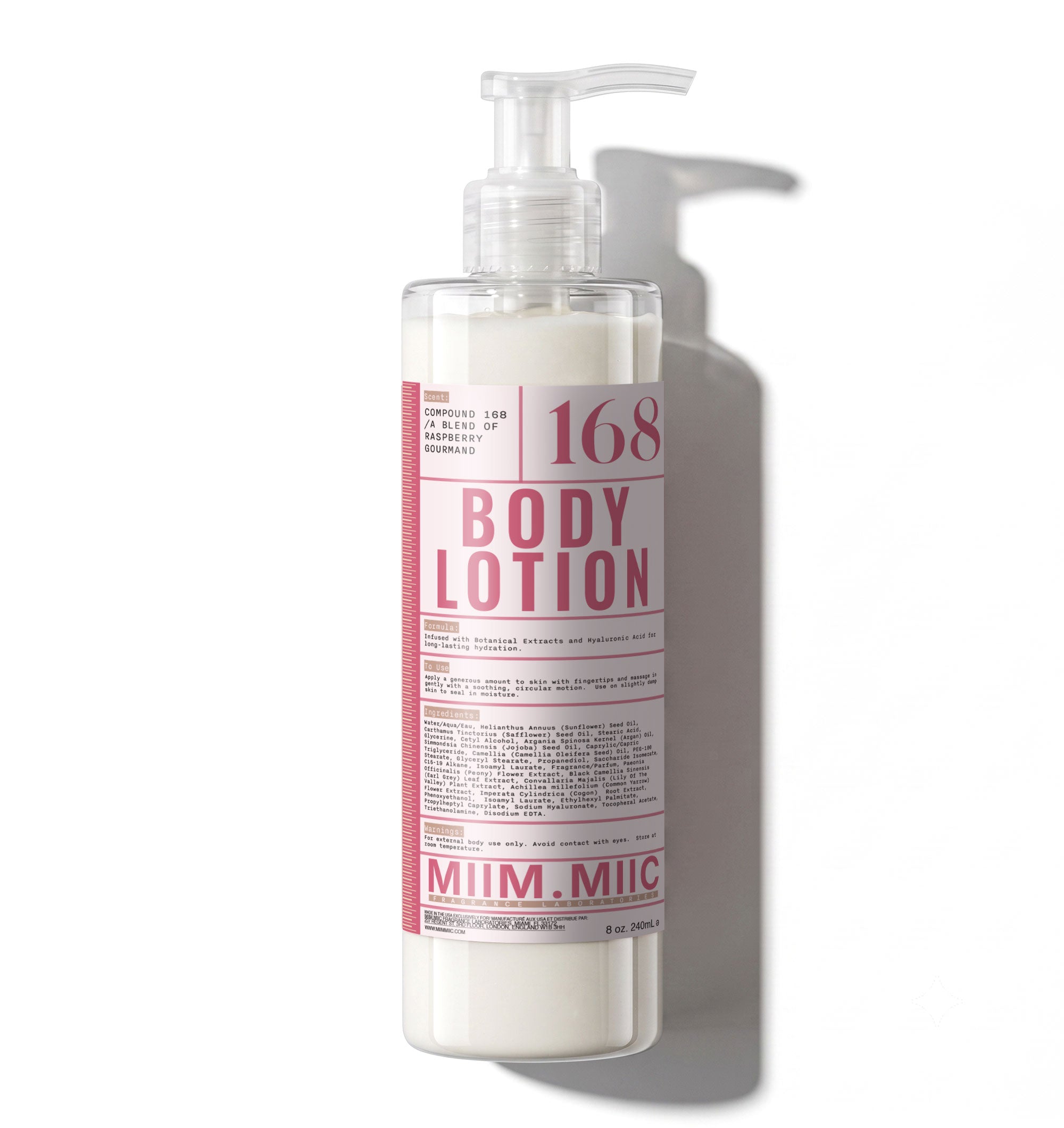 No 168 RASPBERRY GOURMAND Moisture Lock Body Lotion