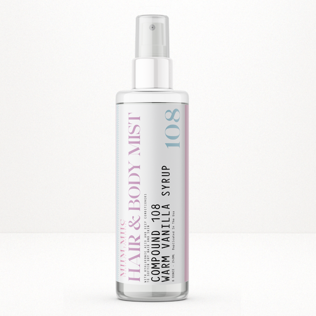 No 108 WARM VANILLA SYRUP Hair & Body Mist – MIIM.MIIC No 108 WARM VANILLA SYRUP Hair & Body Mist – MIIM.MIIC