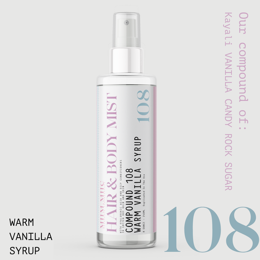 No 108 WARM VANILLA SYRUP Hair & Body Mist