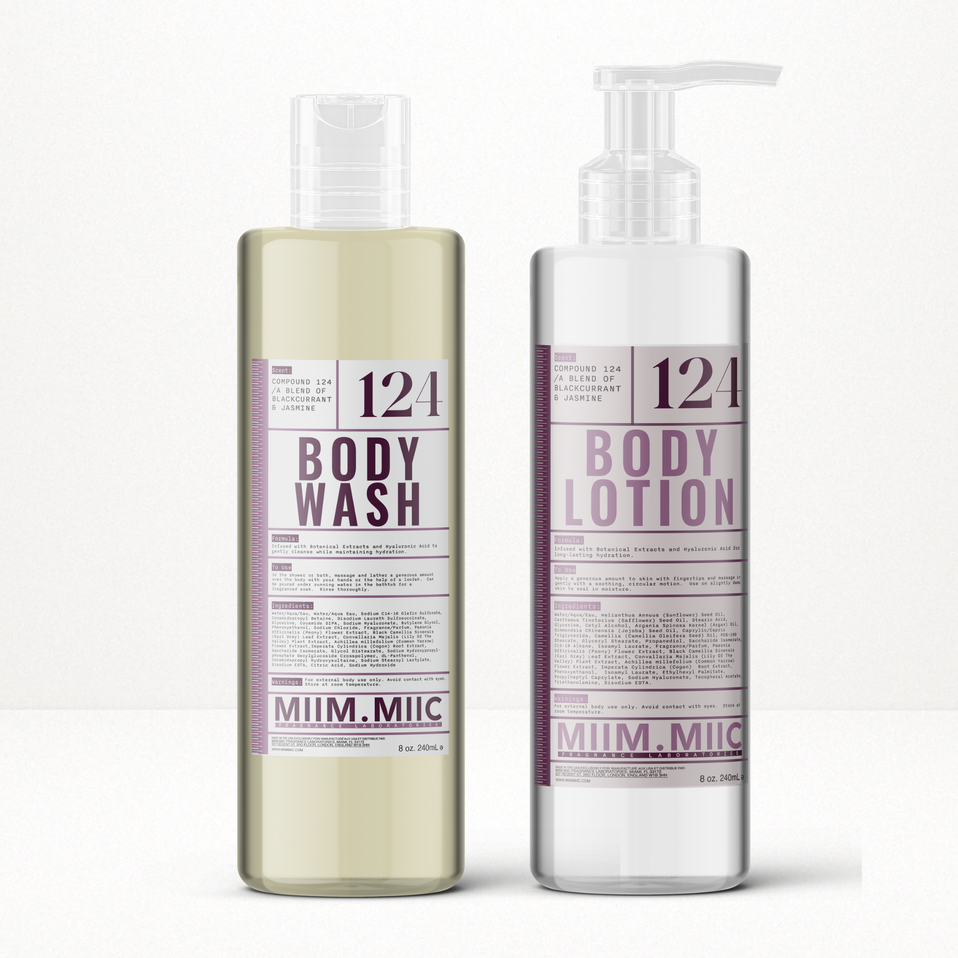 No 124 BLACKCURRANT & JASMINE Body Wash & Lotion Duo Set