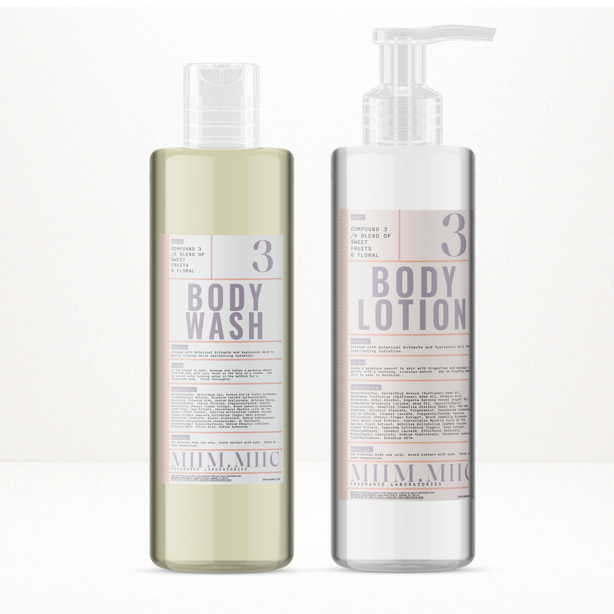 No 3 SWEET FRUITS & FLORAL Body Wash & Lotion Duo Set – MIIM.MIIC No 3 SWEET FRUITS & FLORAL Body Wash & Lotion Duo Set – MIIM.MIIC