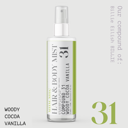 No 31: WOODY COCOA VANILLA Hair & Body Mist