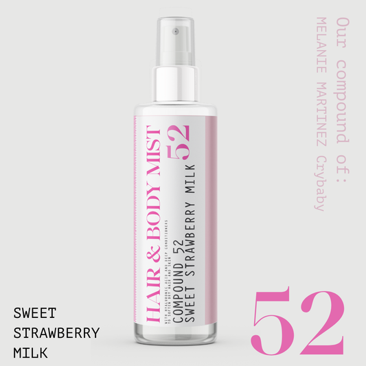 No 52 SWEET STRAWBERRY MILK Hair & Body Mist