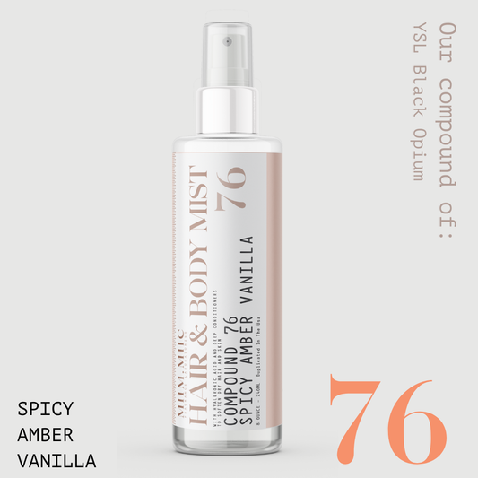 No 76 SPICY AMBER VANILLA Hair & Body Mist