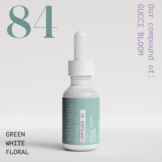 No 84 Green White Floral Diffuser Oil