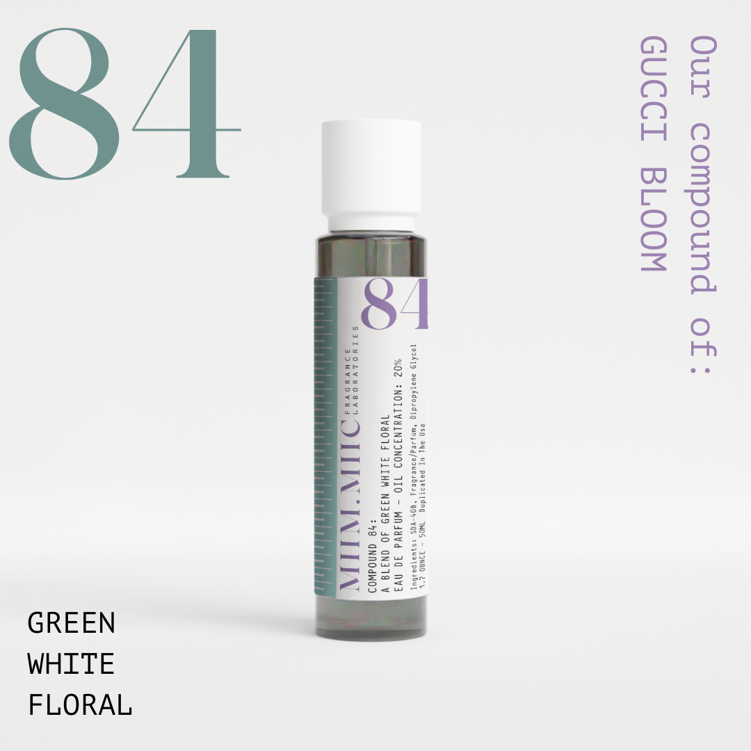 No 84 Green White Floral