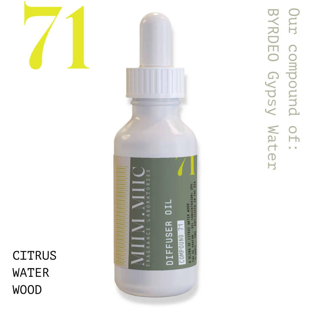 No 71 CITRUS WATER WOOD Diffuser Oil - MIIM.MIIC