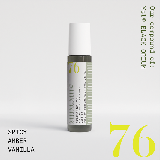 No 76 SPICY AMBER VANILLA Roll-On Perfume - MIIM.MIIC