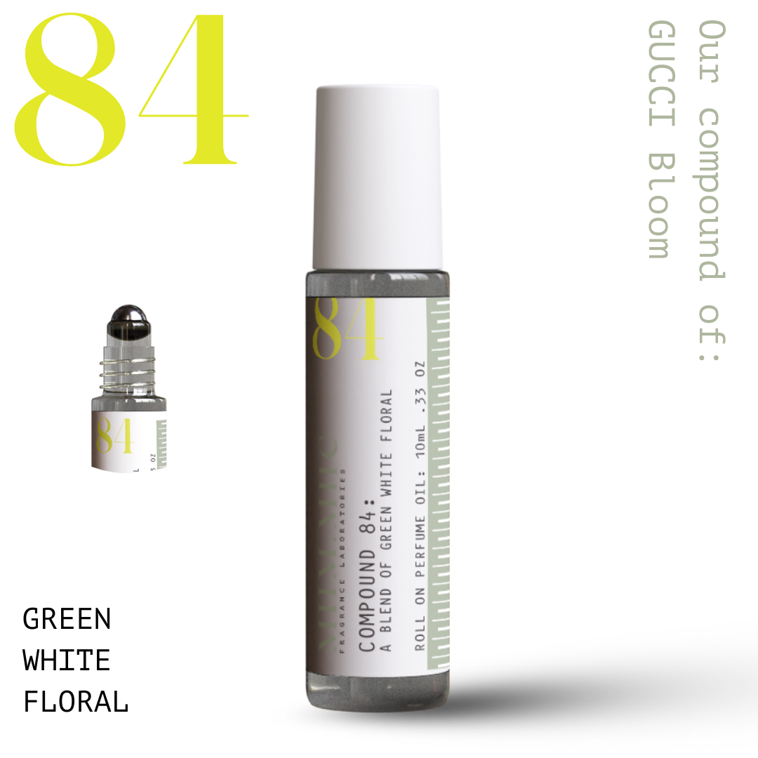 No 84 Green White Floral Roll-On Perfume - MIIM.MIIC