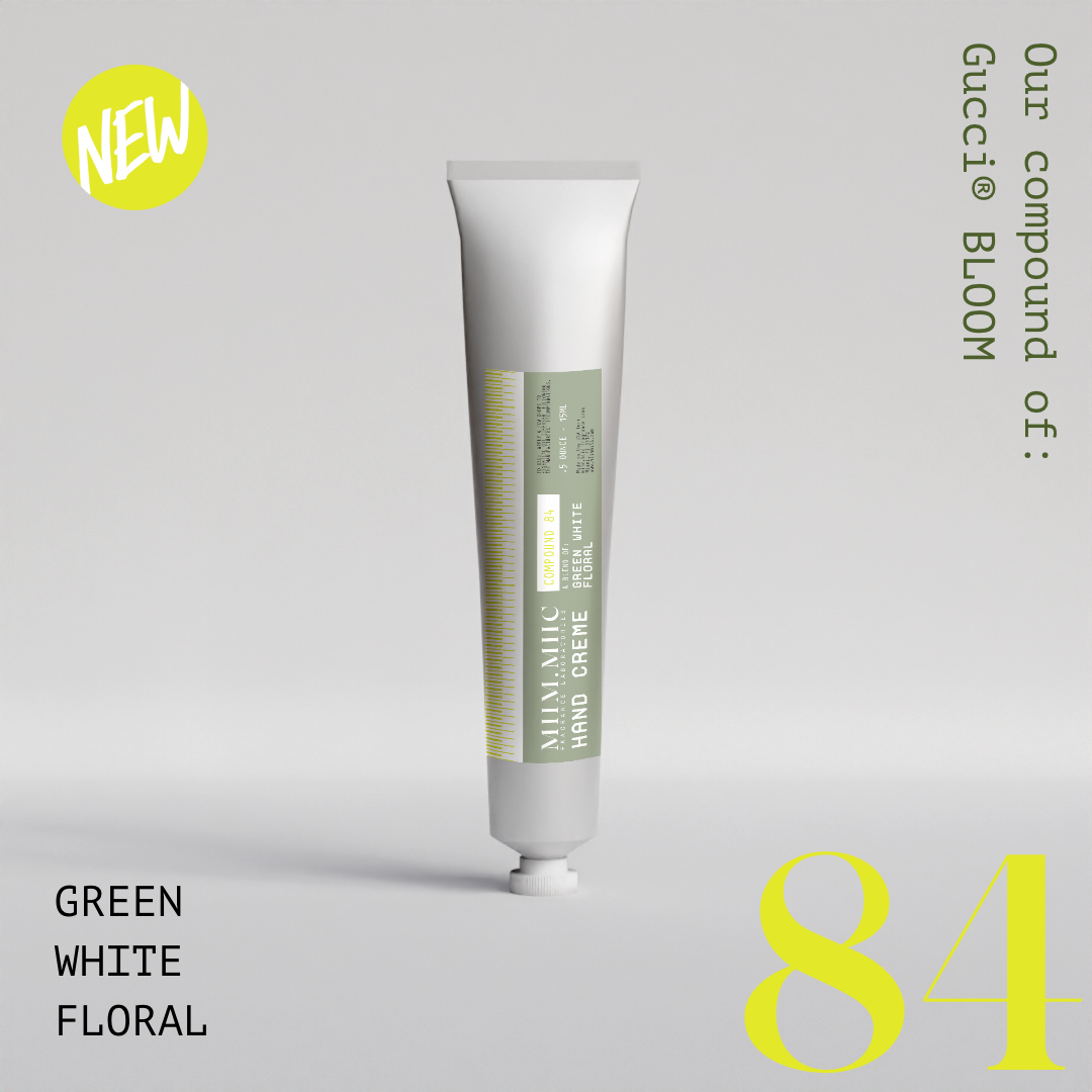 No 84 GREEN WHITE FLORAL Hand Creme - MIIM.MIIC